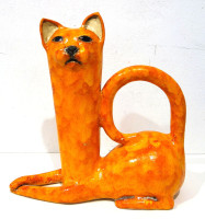 Viktor Žuk a Naďa Katernoga - Kočka velká oranžová -  keramika